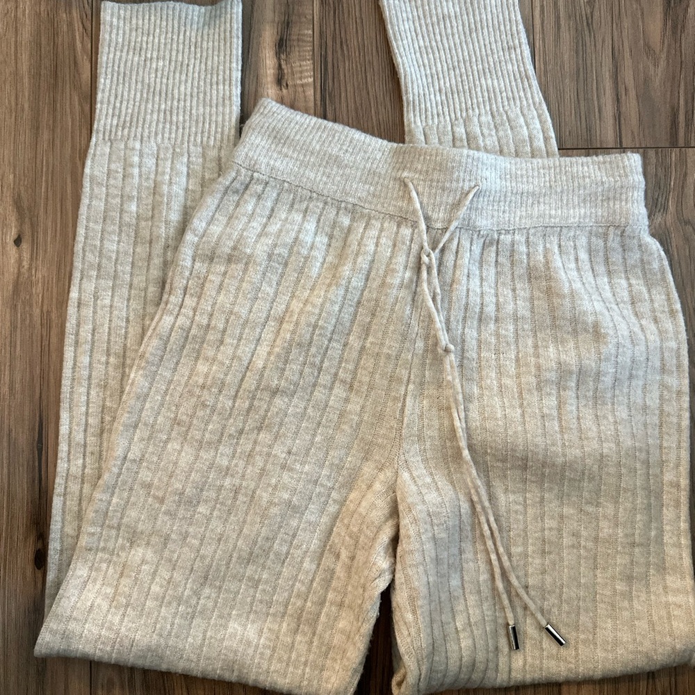 Free People Cream Ribbed Lounge Set - Picture 3 of 3